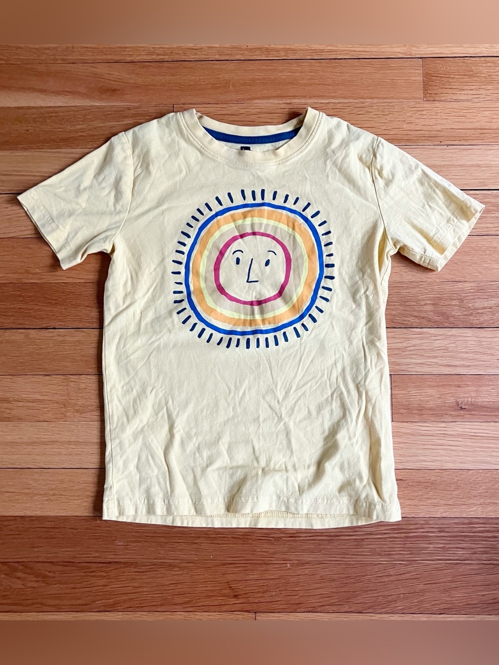 Tea Collection Yellow Sun Bright Summer Vacation Cotton Tee T-Shirt 10